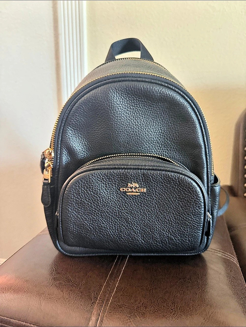 Coach Mini Court Backpack Black